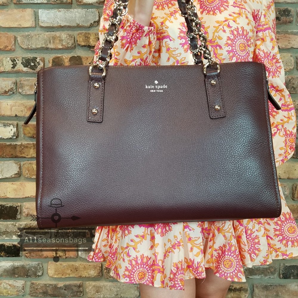 Chocolate Cherry Kate Spade Andee Cobble HILL BAG - Picture 1 of 11